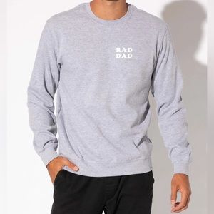 NEW “RAD DAD” Suburban Riot crew neck sweatshirt in light heather grey
